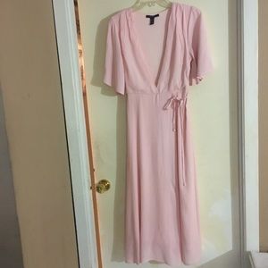 Forever 21 Pink Lap Front Dress Size Small.